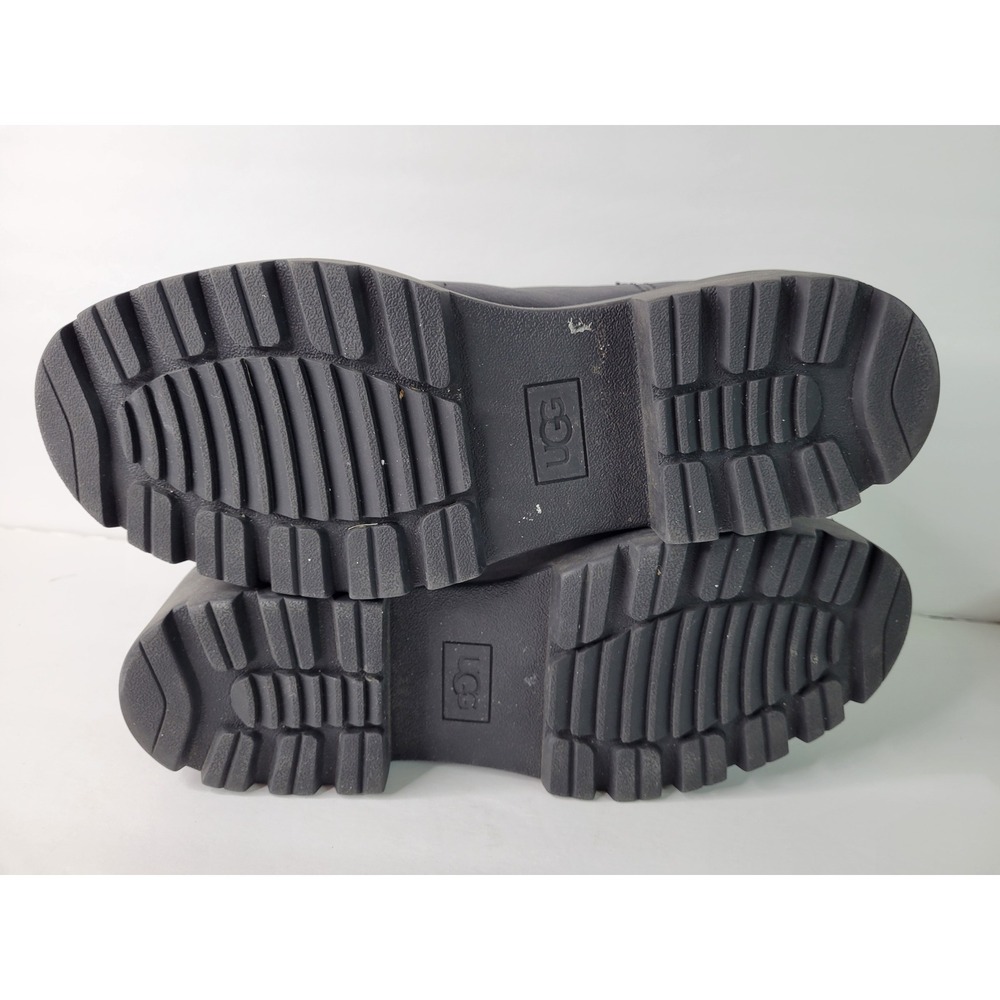 UGG Ashton Chelsea Waterproof Black Leather Lug Sole Boots 1115891 Womens 7.5 - Picture 7 of 7